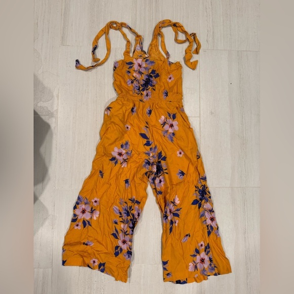 Jessica Simpson Floral Orange Jumpsuit size XS - Picture 5 of 8